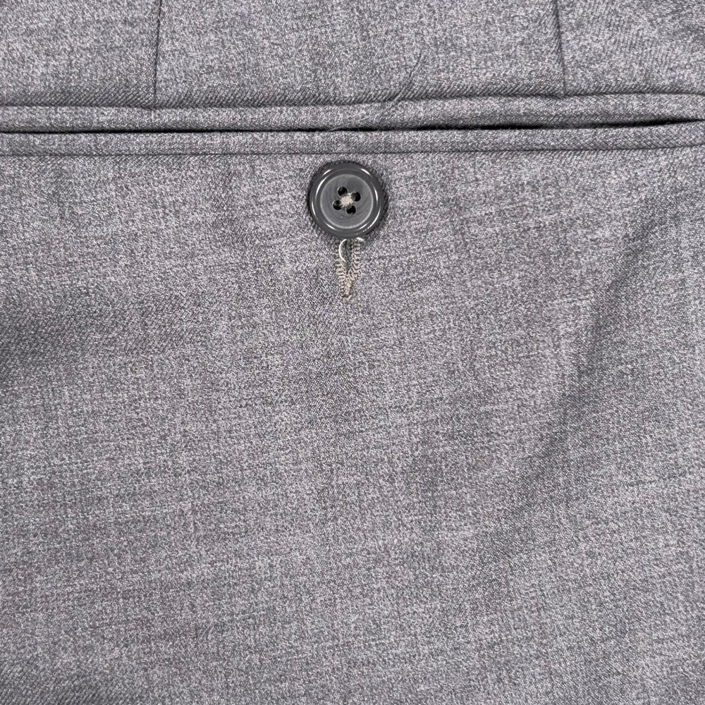 Santorelli Romeo Dress Trousers Pants Mens 40x33 Gray Wool Flat Front Italy - Picture 5 of 8